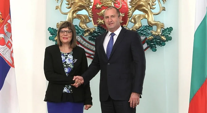 Президентът се срещна с председателя на парламента на Република Сърбия