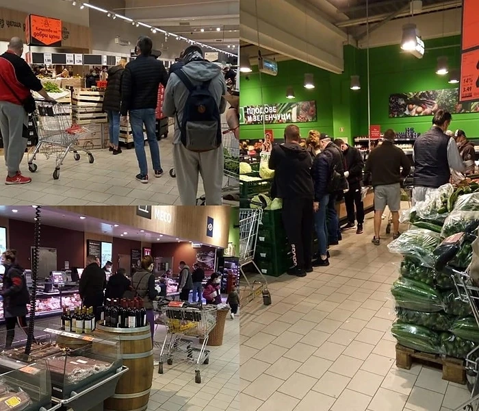 Хранителните вериги нарушават мерките за струпване на хора