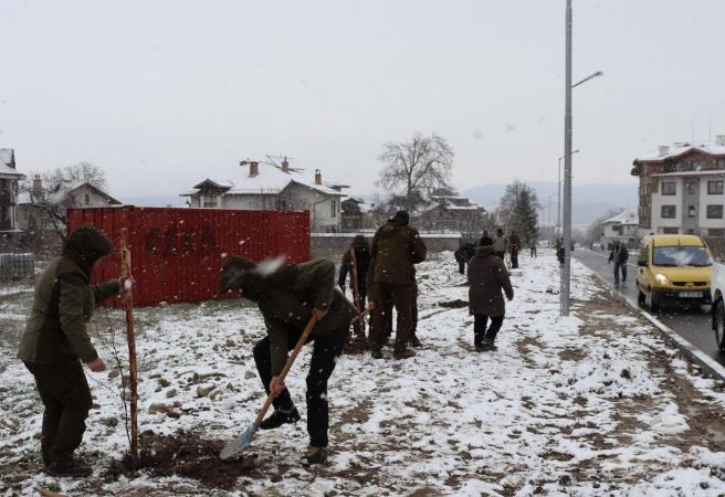 В рамките на националната Седмица на гората покрай новоизградения участък