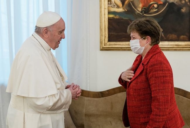 Управляващият директор на Международния валутен фонд Кристалина Георгиева се срещна