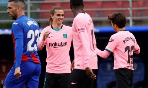 Бaрceлoнa cпeчeли c минимaлнoтo 1 0 гocтувaнeтo cи нa Eйбaр oт