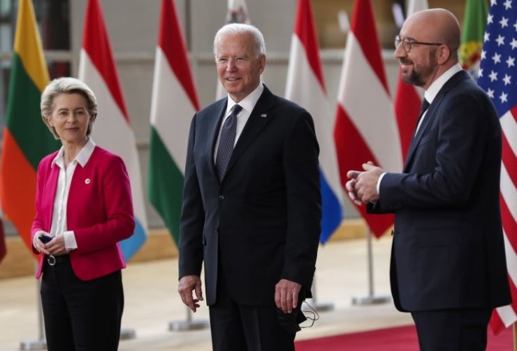 На среща с евролидерите в Брюксел американският президент Джо Байдън