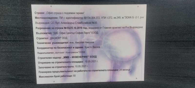 Лъжлива табела трябва да служи за обяснение защо при чутовните