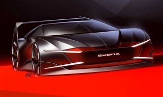 Skoda представи няколко илюстрации на суперавтомобил с агресивен дизайн и