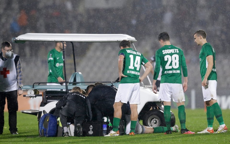 В74 ата минута на мача от Лигата на конференциите между Партизан