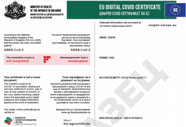 Глобата за фалшив сертификат ще е от 500 лева нагоре