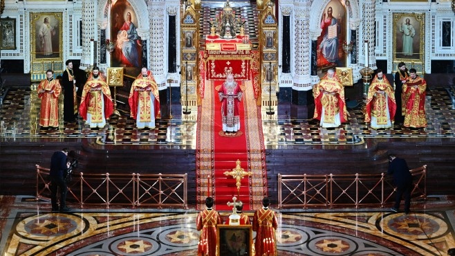За православните християни в Русия Сърбия и други страни вчера
