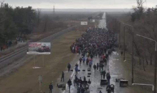 Работещи в Запорожската АЕЦ намираща се до град Енергодар са