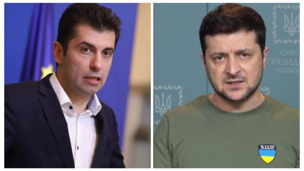 Премиерът Кирил Петков е разговарял с украинския президент Володимир Зеленски