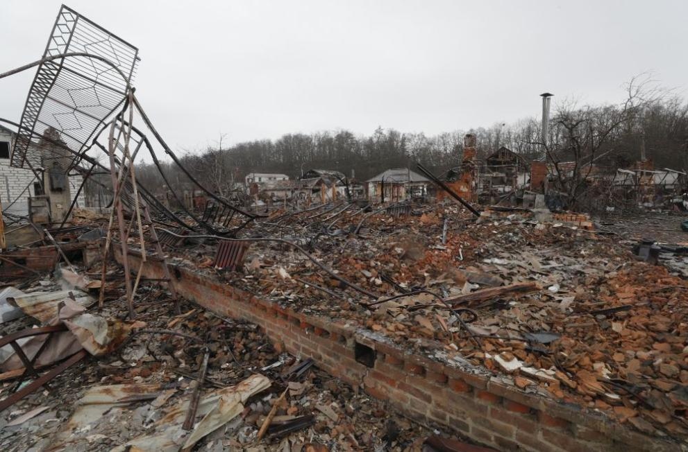 Летището в централния украински град Днепър е напълно разрушено при