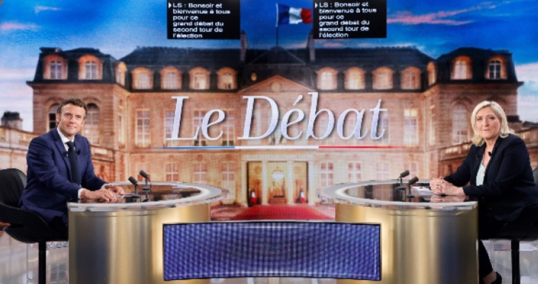 Настоящият президент на Франция Еманюел Макрон е вероятен победител на