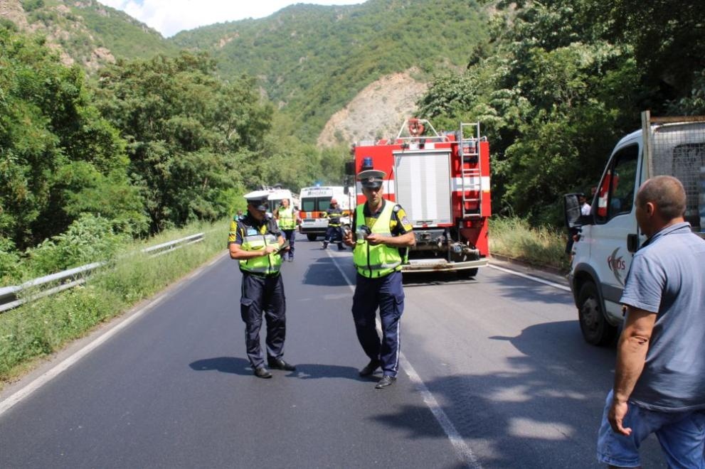 Тежка катастрофа стана на Главен път Е 79 в Кресненското дефиле Катастрофата