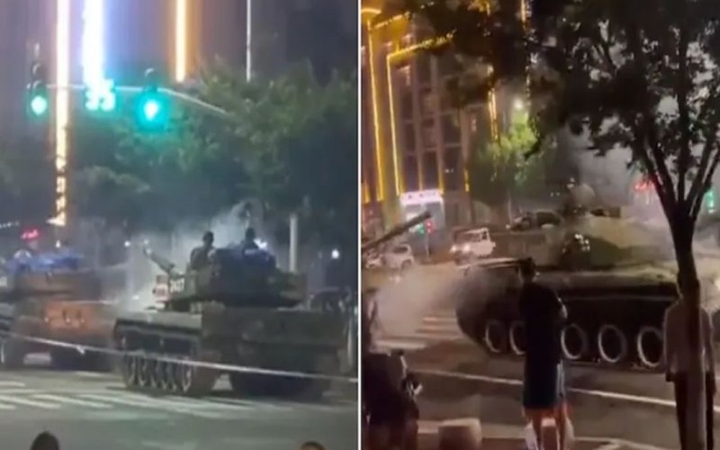 Мрачни кадри напомнящи кървавите събития от пл Тянанмън през 1989