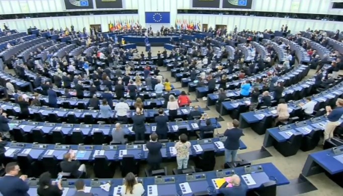 Съпругата на украинския президент Олена Зеленска е в Европейския парламент докато