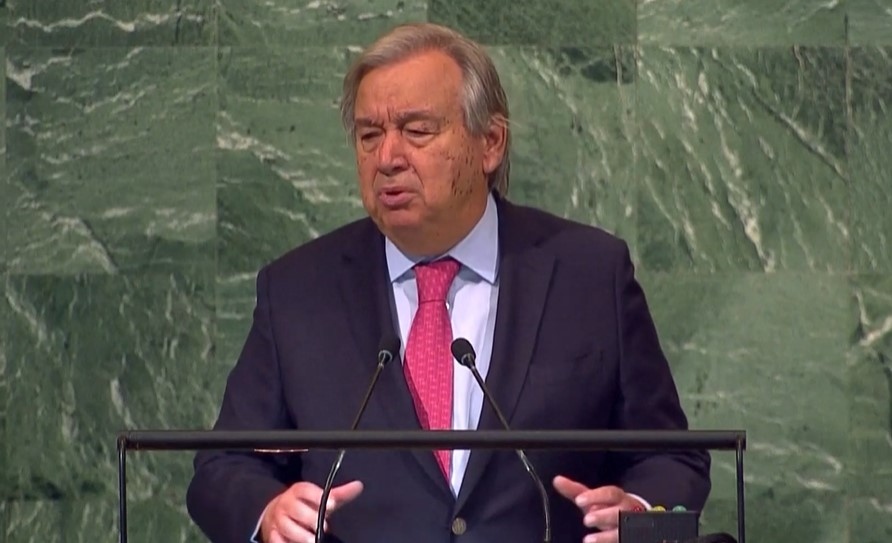 Биейки тревога генералният секретар на ООН Антониу Гутериш заяви пред