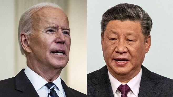 Китайският лидер Си Дзинпин и президентът на САЩ Джо Байдън