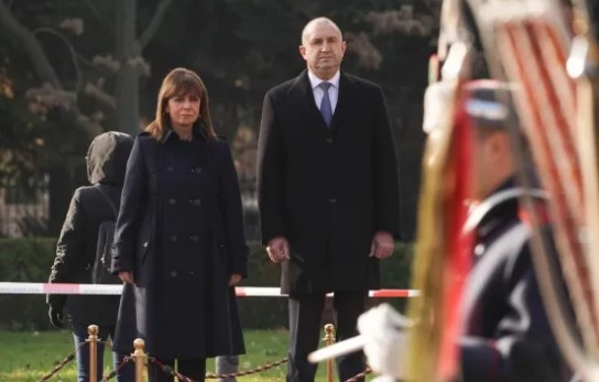 Държавният главата Румен Радев и гръцкият президент Катерина Сакеларопулу се