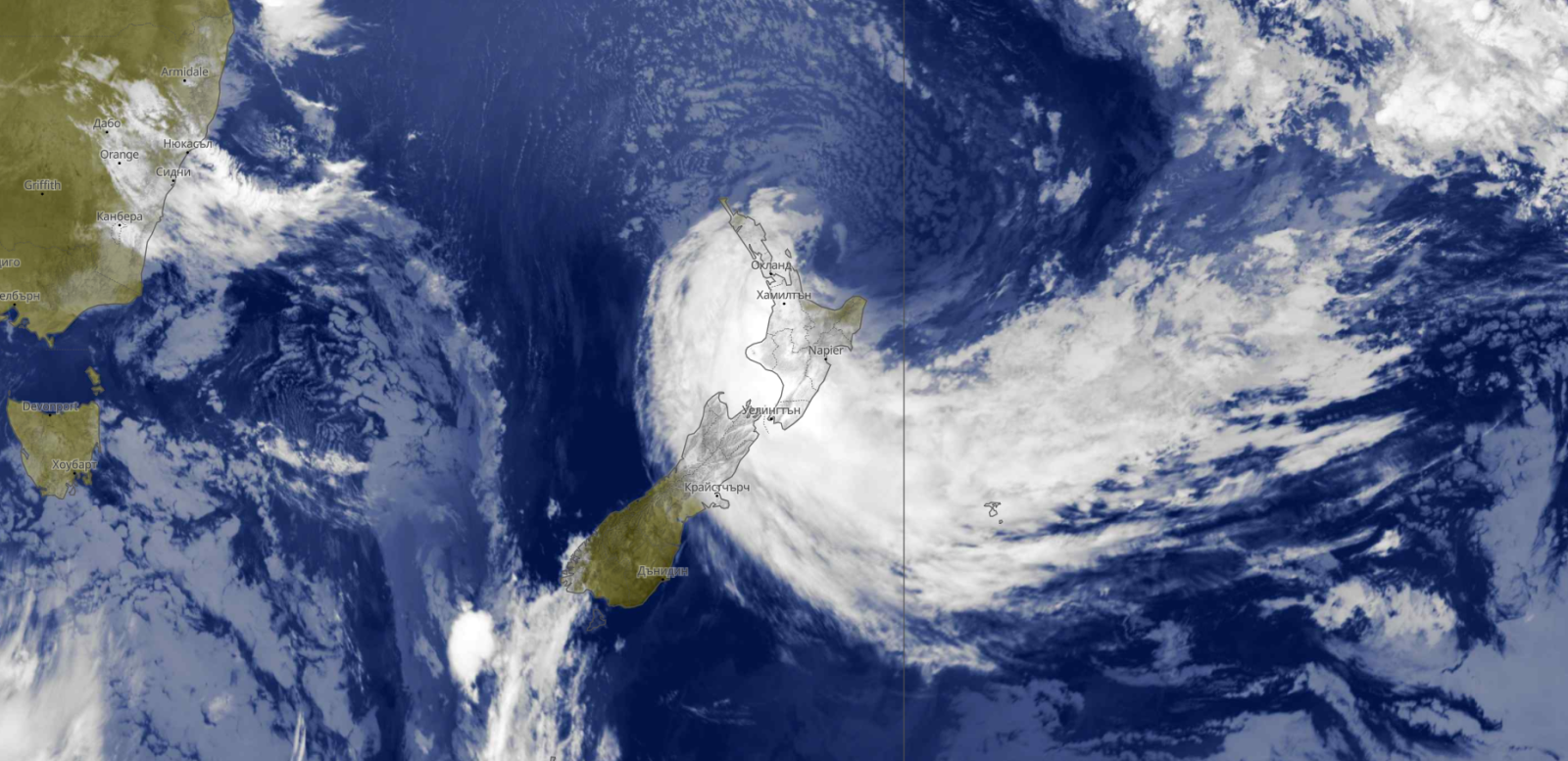 Правителството на Нова Зеландия обяви извънредно положение заради бурята Габриел,