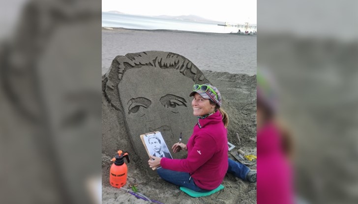 Ликът на Васил Левски се появи на бургаския плаж в