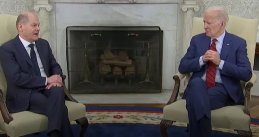 Президентът на Съединените щати Джо Байдън и германският канцлер Олаф