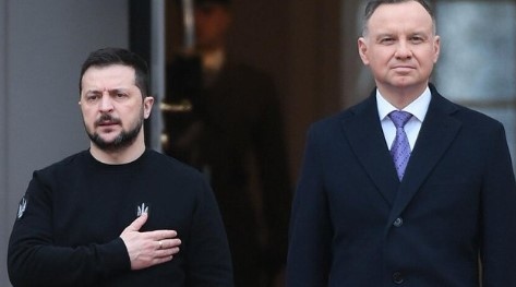 Президентът на Украйна Володимир Зеленски прекрачи украинско полската граница в сряда