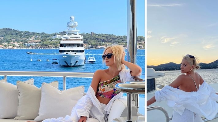 Мария Бакалова публикува 6 снимки направени на яхта до прочутия
