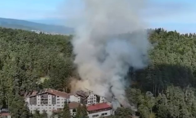 Пожар в разположения на 18 км от Пловдив Еко хотел