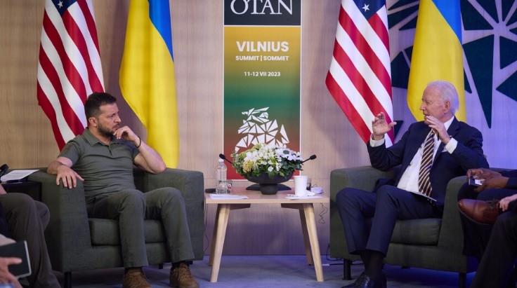 Президентът на САЩ Джо Байдън и украинският лидер Володимир Зеленски