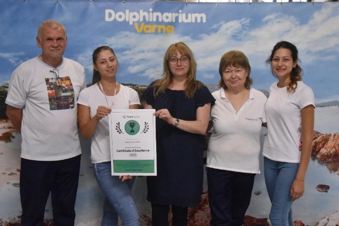Делфинариум Варна получи сертификат за съвършенство от британската туристическа организация