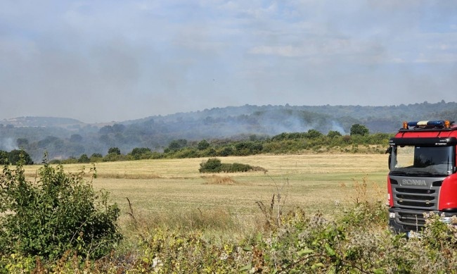 Пожарът в българския Свиленградски район вдигна на крак противопожарните власти
