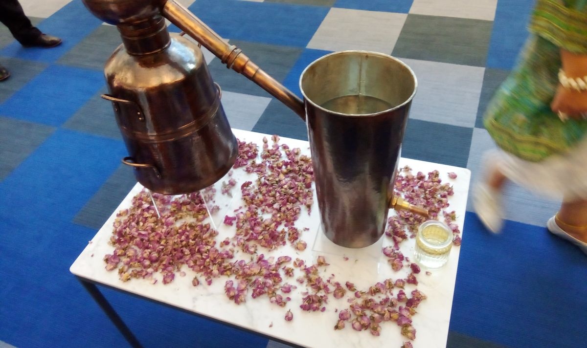 В Европейския парламент българи показаха как се извлича розово масло