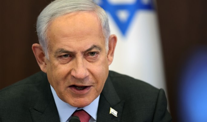 Министър-председателят на Израел Бенямин Нетаняху и лидерът на опозицията Бени