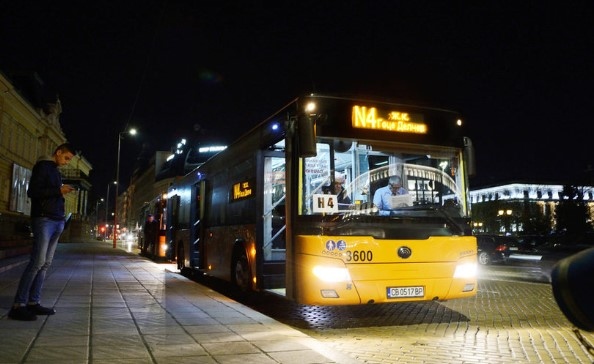 Нощният транспорт в София стартира отново в 23:30 ч. на