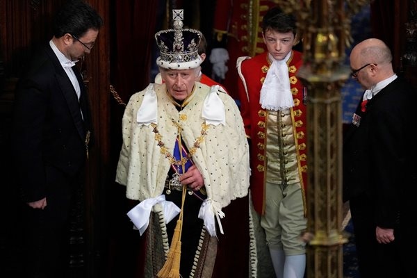 Британският крал Чарлз Трети представи в тронното слово на монарха