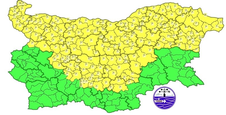 Жълт код за силен и бурен вятър е в сила