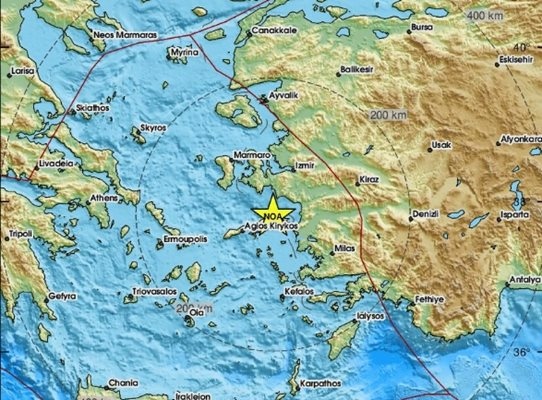 Силно земетресение разтърси Гърция днес, стана ясно от данни на