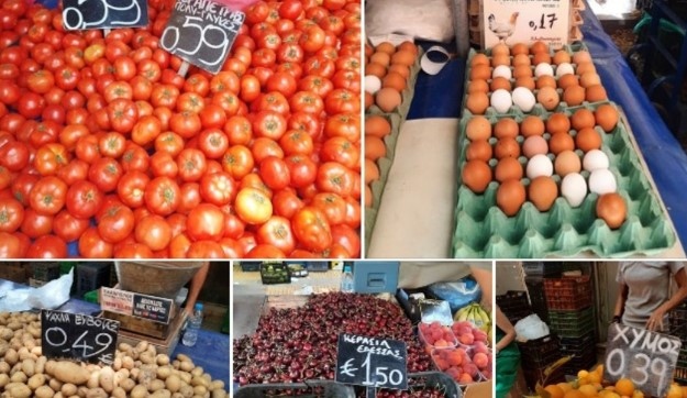 Цените на пазарите в Гърция са доста по ниски от тези