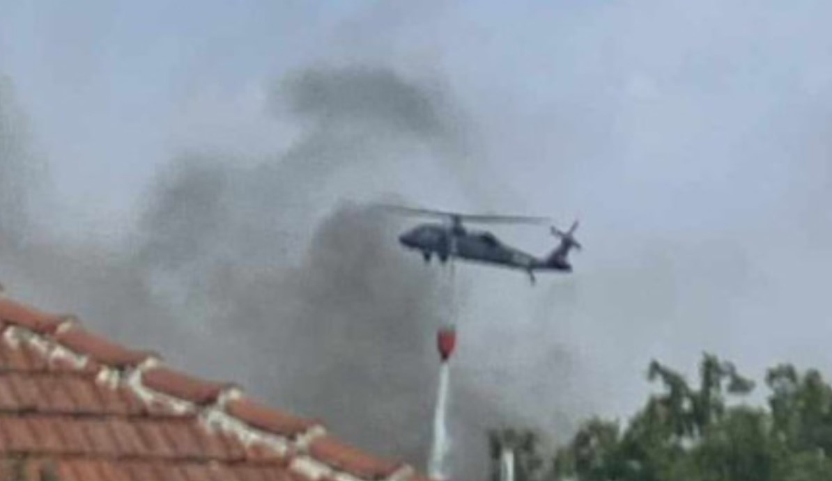 В 15 24 часа е получен сигнал за пожар възникнал заради сухи