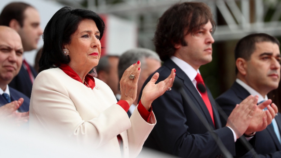 Грузинската президентка Саломе Зурабишвили която е в конфликт с правителството