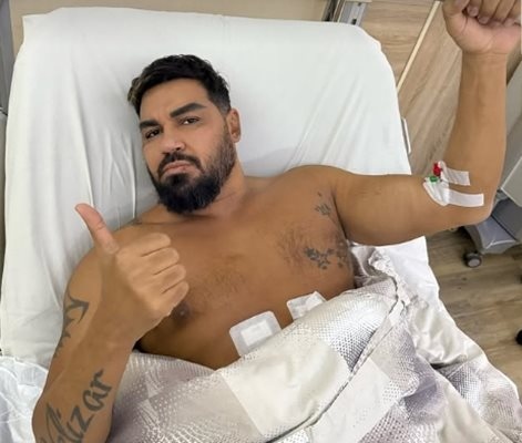 Той сподели кадри от болничното легло в инстаграм профила си   Преминавам