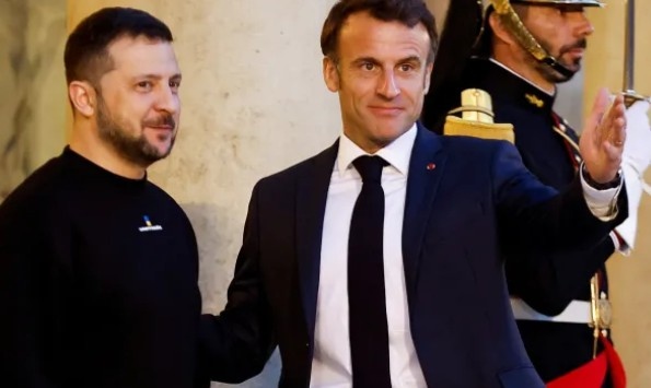 Френският президент Еманюел Макрон ще приеме тази вечер украинския си