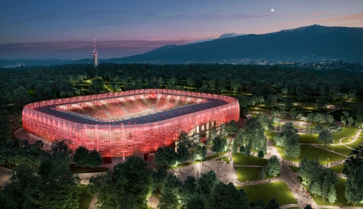 Напредъкът по строежа на стадион Българска армия в Борисовата градина става