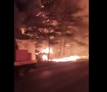 Голям горски пожар избухнал късно снощи в горските части на