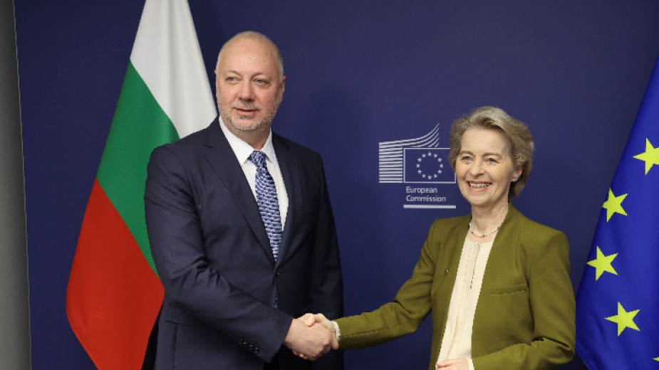 Премиерът Росен Желязков и председателят на Европейската комисия Урсула фон