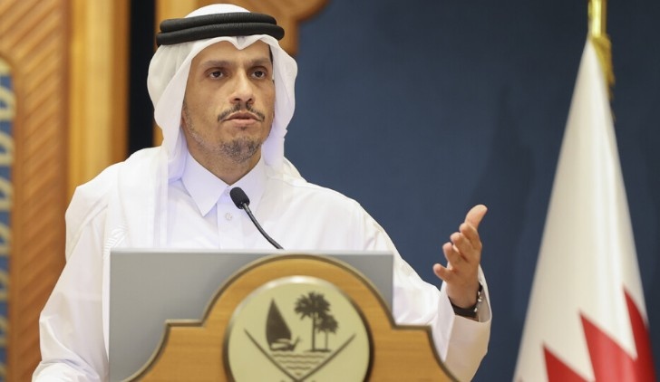 Катарският премиер шейх Мохамед бин Абдулрахман Ал Тани днес е на