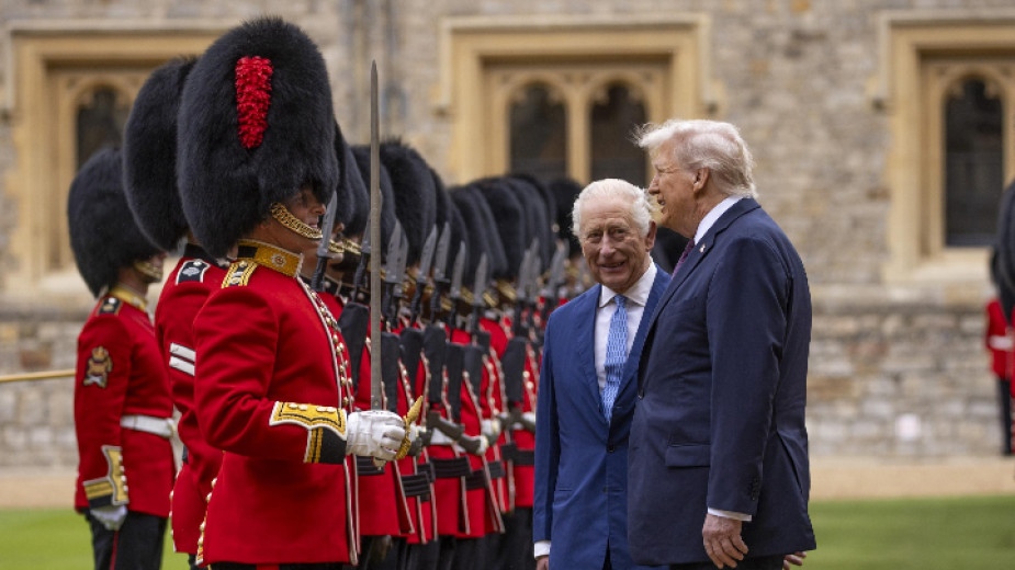 Американският президент Доналд Тръмп който пристигна в Обединеното кралство на