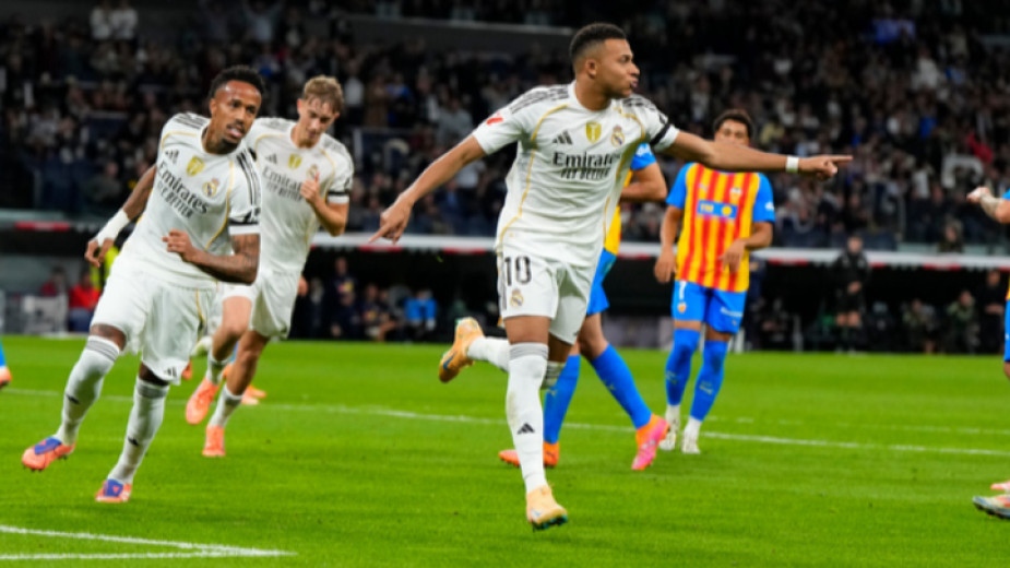 Килиан Мбапе се разписа два пъти и Реал Мадрид записа