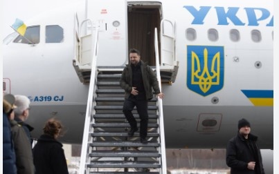 Украинският президент Володимир Зеленски пристигна днес в Съединените щати където