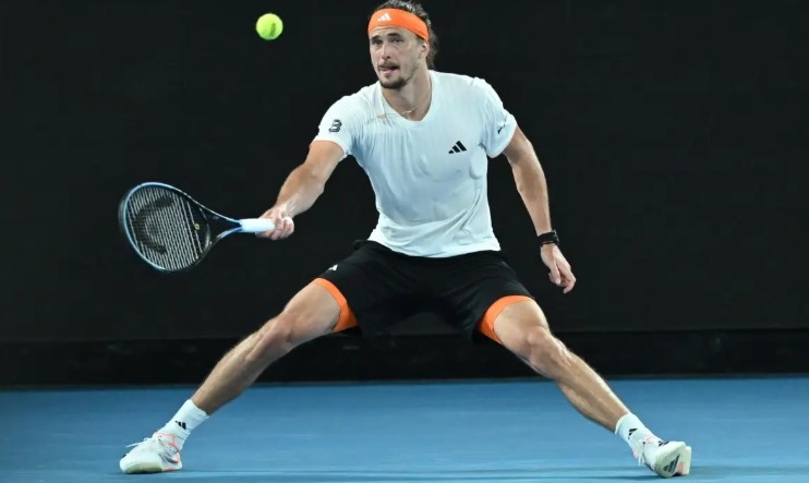 Германската тенис звезда Александър Зверев заемащ третата позиция в световната