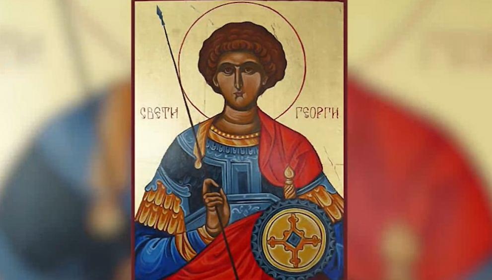 Копие на иконата на Свети Георги Победоносец от Зографския манастир